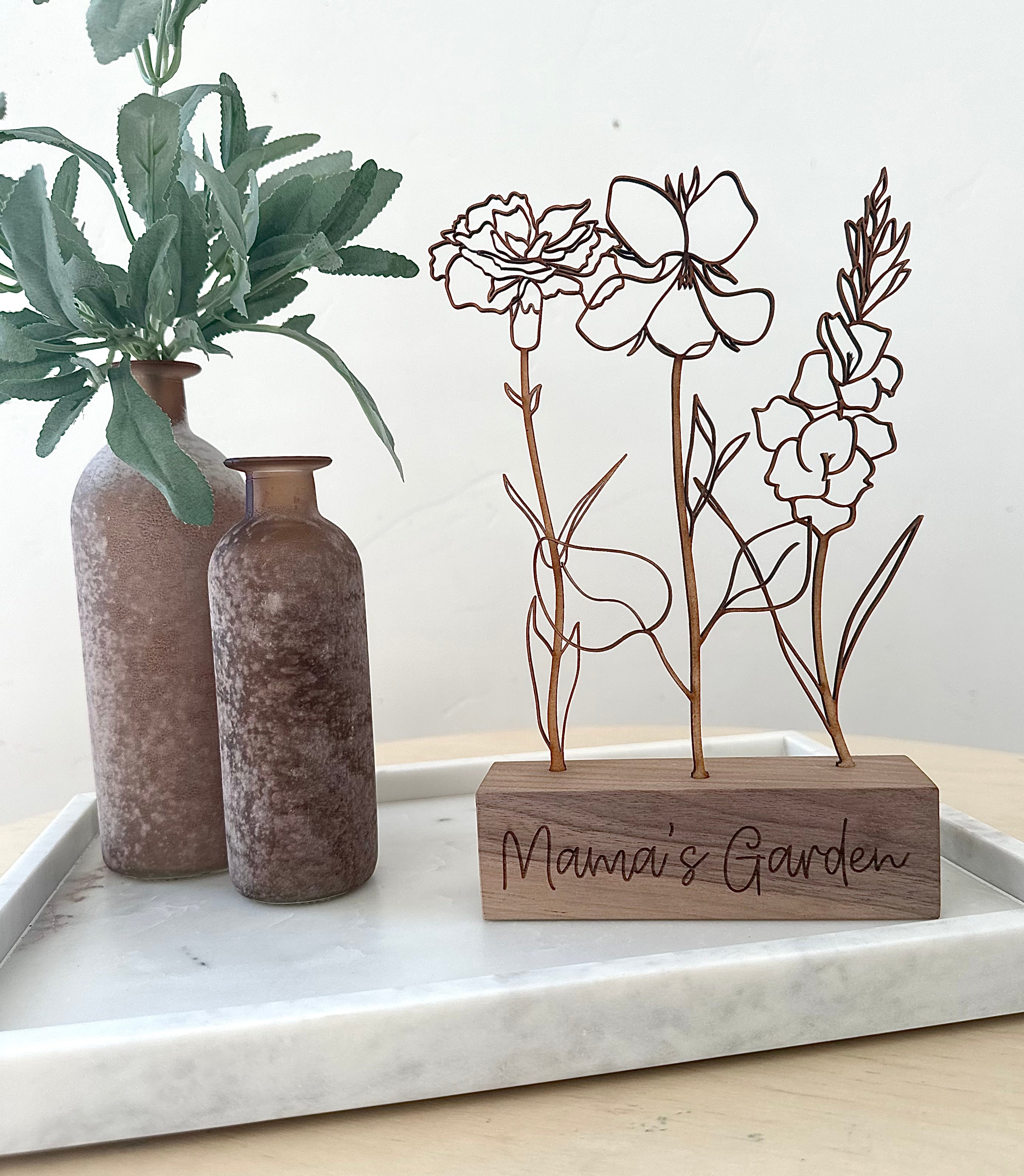 Wood Birth Flower Garden – The Corner Way