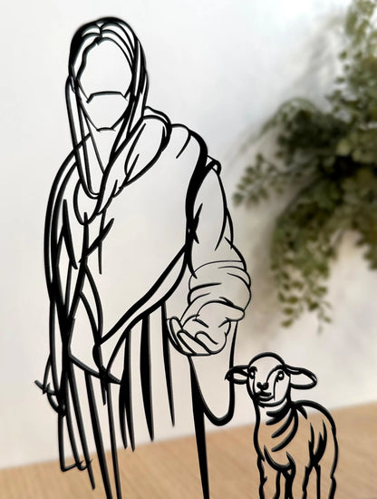 Jesus and the Lamb - Inspirational Jesus Art