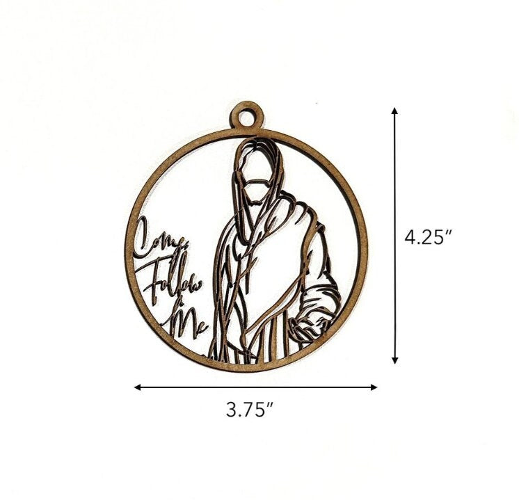 Round Jesus Christmas Ornament