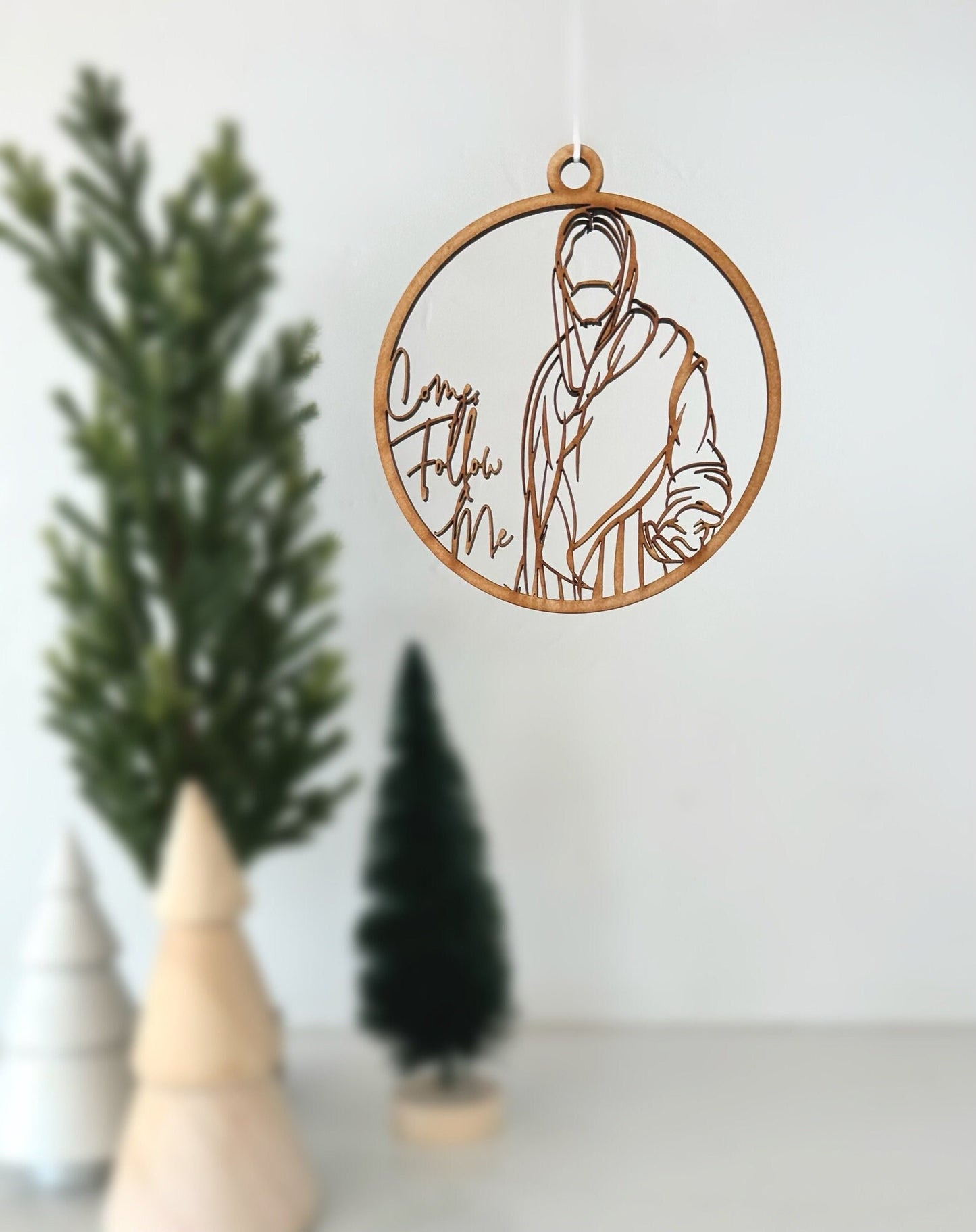 Round Jesus Christmas Ornament